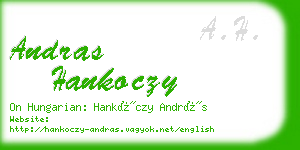 andras hankoczy business card